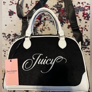 Juicy Couture white and black bowler bag